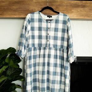 ROOLEE BUFFALO Plaid Midi Dress.